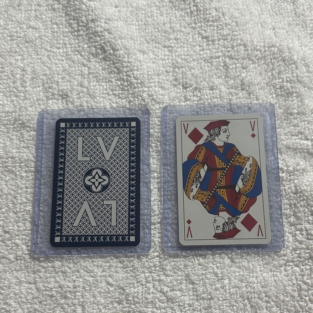 Louis Vuitton blue playing card JACK of diamonds with COA